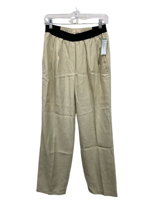 Loulou Studio Size S Beige & Black Viscose & Linen Blend Stretch Waist Pants Beige & Black / S