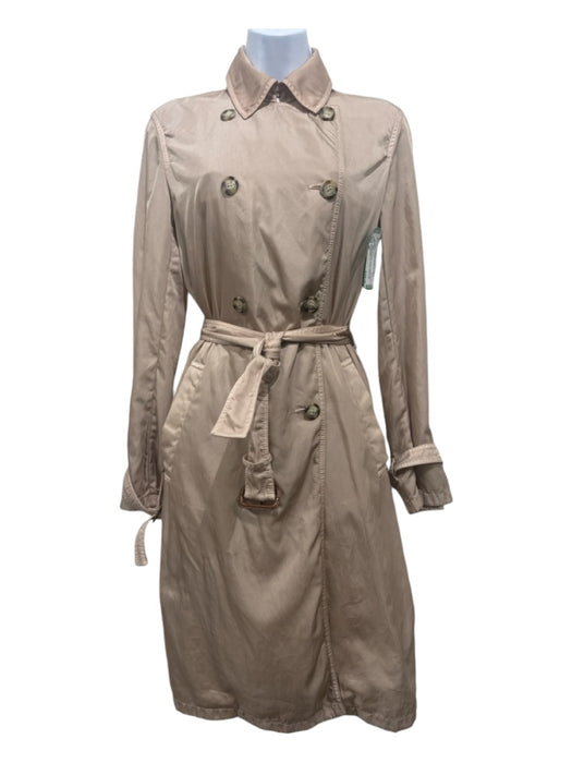 Prada Size 40 Beige Synthetic Double Breast Welt Pockets Belt Inc. Trench Coat Beige / 40