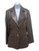 Nanushka Size M Brown Polyester & Polyurethane 2 Buttons Blazer Jacket Brown / M