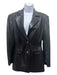 Nanushka Size M Black Polyester & Polyurethane 2 Buttons Blazer Jacket Black / M