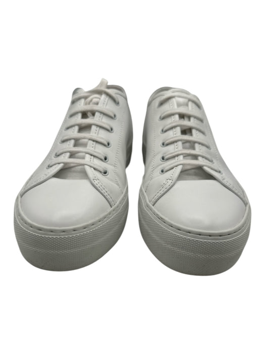 Woman by Common Projects Shoe Size 40 White Leather Low Top Lace Sneakers White / 40