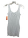 Off White Size XS/S White Cotton Ribbed Sleeveless Button Front Tank Dress Dress White / XS/S