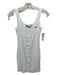 Off White Size XS/S White Cotton Ribbed Sleeveless Button Front Tank Dress Dress White / XS/S
