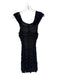 Majorelle Size S Black Mesh Nylon Blend Off the Shoulder Rouched Dress Black / S