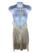 Shona Joy Size 8 Gold Lenzing Blend Spaghetti Strap Satin Back Zip Dress Gold / 8