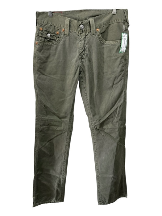 True Religion Size 31 Olive Green Cotton Solid Zip Fly Men's Pants Olive Green / 31