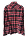 True Religion Size M Red & Multi Cotton Plaid Men's Long Sleeve Shirt Red & Multi / M