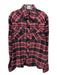 True Religion Size M Red & Multi Cotton Plaid Men's Long Sleeve Shirt Red & Multi / M