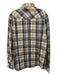 True Religion Size L Tan & Multi Cotton Plaid Men's Long Sleeve Shirt Tan & Multi / L