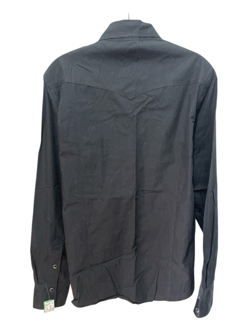 True Religion Size M Black Cotton Solid Men's Long Sleeve Shirt Black / M