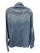 True Religion Size M Blue Cotton Distressed Jean Men's Long Sleeve Shirt Blue / M