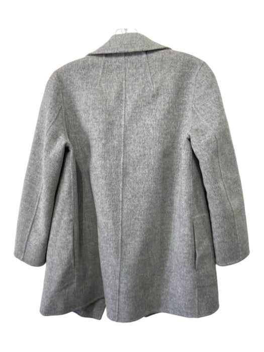 Theory Size P Gray Wool Blend Collar Open Front Long Sleeve Jacket Gray / P