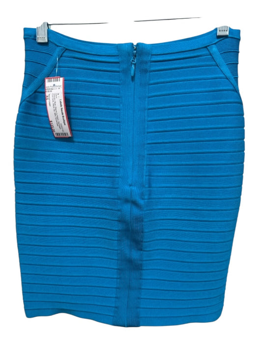 Herve Leger Size XS Electric Blue Rayon & Nylon Bandage Cut Outs Back Zip Skirt Electric Blue / XS