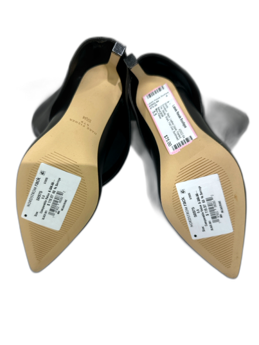 Marc Fisher Shoe Size 5.5 Black Leather Upper Pointed Toe Stiletto Shark Boots Black / 5.5