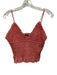 Zara Size M/L Red & White Viscose Blend Gingham Shirred Mini Skirt Set Red & White / M/L