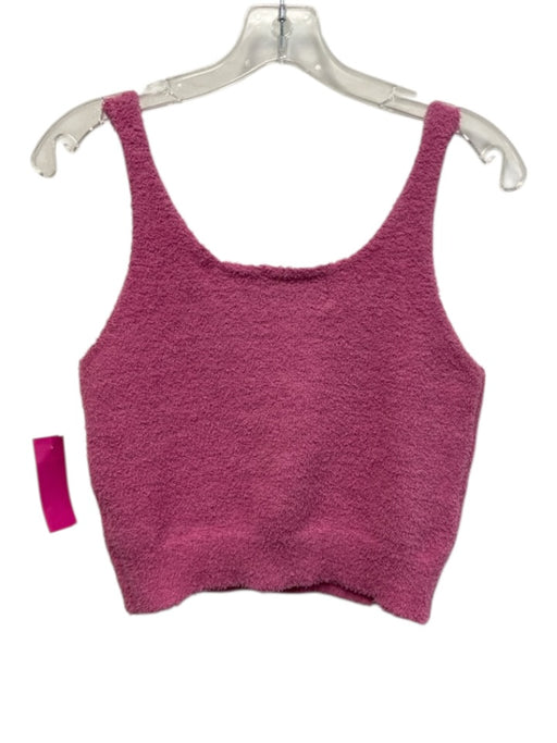 APPARIS Size S Pink Polyester Boucle Sleeveless Elastic Waistband Pant Set Pink / S
