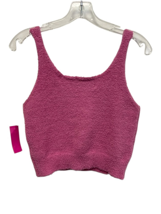 APPARIS Size S Pink Polyester Boucle Sleeveless Elastic Waistband Pant Set Pink / S