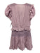 Loveshackfancy Size XS Pink & Purple Rayon Floral Puff Cap Sleeve Dress Pink & Purple / XS