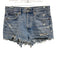 Agolde Size 27 Medium light wash Cotton Denim 5 Pocket Button Fly Cutoff Shorts Medium light wash / 27