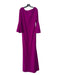 Chiara Boni Size 50/XL Purple Polyamide Blend Low Back Long Flare Sleeve Gown Purple / 50/XL