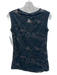 Versace Jeans Couture Size XL Black Cotton Blend Cap Sleeve Graphic Top Black / XL