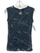 Versace Jeans Couture Size XL Black Cotton Blend Cap Sleeve Graphic Top Black / XL
