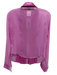 Versace Jeans Couture Size M Pink Polyester Long Sleeve Mesh Collar Pleats Top Pink / M