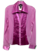 Versace Jeans Couture Size M Pink Polyester Long Sleeve Mesh Collar Pleats Top Pink / M