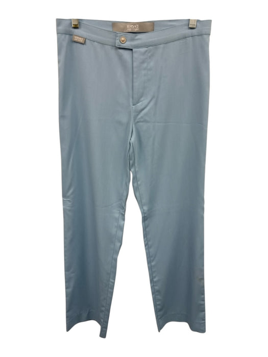 Versace Jeans Couture Size 28/42 Light Blue Viscose Straight Leg Pants Light Blue / 28/42