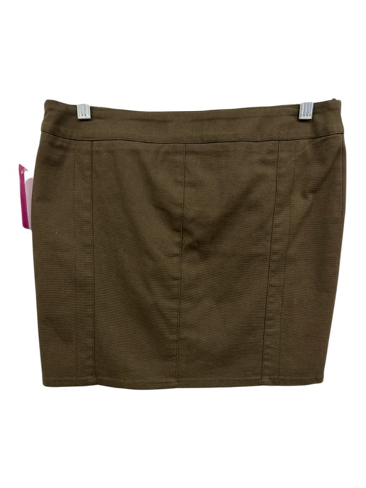 Versus Versace Size 28/42 Army Green Cotton Buckle Detail Zipper Skirt Army Green / 28/42
