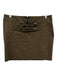 Versus Versace Size 28/42 Army Green Cotton Buckle Detail Zipper Skirt Army Green / 28/42