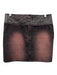 Versace Jeans Couture Size 30/44 Black & Pink Cotton & Leather Logo Ombre Skirt Black & Pink / 30/44