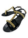 Stuart Weitzman Shoe Size 6 Black & Gold Rubber Studded Ankle Strap Sandals Black & Gold / 6