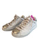 Coach Shoe Size 6 Ivory Leather Round Toe Metallic Detail Lace Up Sneaker Shoes Ivory / 6
