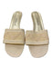 Jack Rogers Shoe Size 8.5 Tan Mixed Fabric Kitten Heel Slip On Crochet Shoes Tan / 8.5
