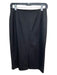 Lafayette 148 Size 2 Black Wool Blend Back Zip Slit Knee Length Pencil Skirt Black / 2