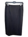 Lafayette 148 Size 2 Black Wool Blend Back Zip Slit Knee Length Pencil Skirt Black / 2