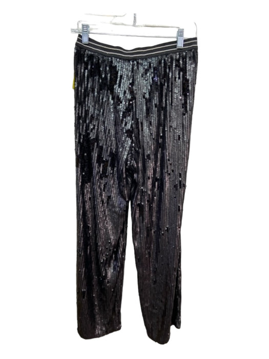 Free People Size XS Black Rayon Blend All Over Sequins Elastic Waist Pants Black / XS