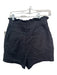 Frame Size 4 Black Linen Paperbag Waist High Rise Pleat Shorts Black / 4