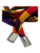 Hermes Orange Purple & Yellow Silk Abstract Printed Wrap Tie Closure Bracelet Orange Purple & Yellow