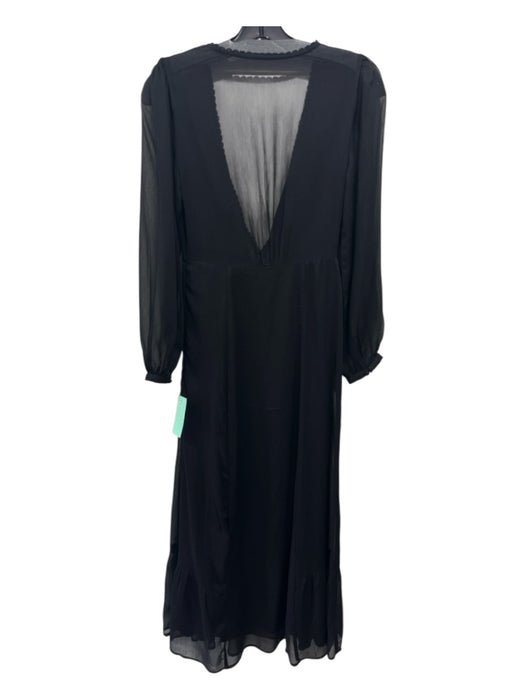 Cleobella Size XS Black, Pink, Blue Polyester Embroidered V Neck Beaded Dress Black, Pink, Blue / XS