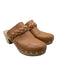 Loeffler Randall Shoe Size 8.5 Brown & Tan Leather & Wood Braided Rivets Clogs Brown & Tan / 8.5