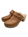 Loeffler Randall Shoe Size 8.5 Brown & Tan Leather & Wood Braided Rivets Clogs Brown & Tan / 8.5