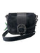 Michael Kors Black Pebbled Leather Ponyhair Jeweled Buckle Crossbody Bag Black / Small