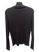 Theory Size L Black Modal & Cotton Ribbed Turtle Neck Long Sleeve Top Black / L