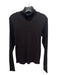 Theory Size L Black Modal & Cotton Ribbed Turtle Neck Long Sleeve Top Black / L