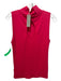 Hudson Size L Pink Cotton & Modal Ribbed Back Keyhole Sleeveless Mock Neck Top Pink / L