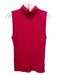 Hudson Size L Pink Cotton & Modal Ribbed Back Keyhole Sleeveless Mock Neck Top Pink / L