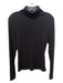 Theory Size L Black Modal & Cotton Ribbed Turtle Neck Long Sleeve Top Black / L