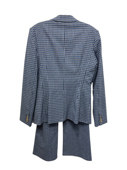 Derek Lam 10 Crosby Size 10 Blue, Black, Gray Cotton Blend Gingham Pant Set Blue, Black, Gray / 10